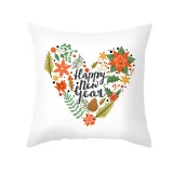 Home Decoration Merry Christmas and Happy New Year Pillowcase Cushion Pillow Cover