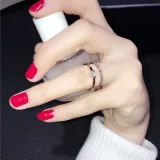 Jewelry Silver Full Diamond Ring For Women Girls Gifts