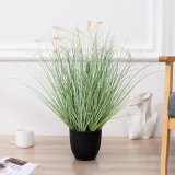 Artificial Plant Potted Dogtail Grass Green Plant Bonsai Decoration