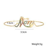 Mama Multicolor Letter Diamante Necklace Bracelet Mom Jewelry Set Gift For Mother's Day
