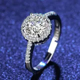 Silver Zircon Diamond Round Pendant Chain Jewelry Earrings Necklaces Rings Jewelry Sets