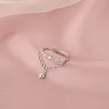 Meteor Hexagram Silver Chain Diamond Ring Jewelry Gifts