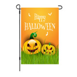 Halloween Garden Two Pumpkins Double-Sided Courtyard Flag Party Decoration Flag