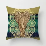 4PCS Elephant Pattern Design Home Cotton Decorative Throw Pillow Case Cushion Covers