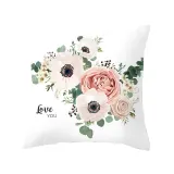 6PCS Home Cotton Decorative Flower Throw Pillow Case Cushion Covers For Sofa Couch Bed Chair
