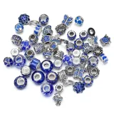 DIY 50 Mixed Beads Crystal Glass Crystal Zircon Beads Bracelet Necklace Accessories Jewelry