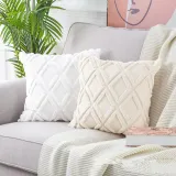 Large Diamond Super Cozy Woven Luxury Pillowslip  Pillow Cover For Bedroom Sofa