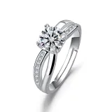 One-Carat Diamond Ring Eternity Engagement Wedding Band With Gift Box