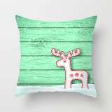 Home Decoration Christmas Elk Sofa Pillowcase Cushion Pillow Cover