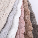 Diamond Lattice Style Soft Velvet Wool Decorative Throw Pillow Cushion Covers