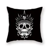 Halloween Holiday Pillowcase Cartoon Skull Head Cushion Cover Sofa Cushion