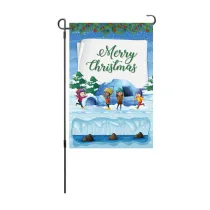 Christmas Courtyard Garden  Flag Princess Igloo Double-Sided Holiday Flag