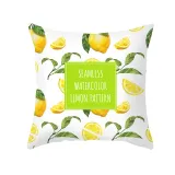 4PCS Home Cotton Decorative Lemon Throw Pillow Case Cushion Covers For Sofa Couch Bed Chair