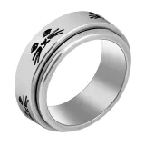 Anxiety Stainless Steel Spinner Ring Anti Anxiety Moon Star Cool Stress Relieveing Rings
