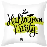 Halloween Holiday Letter Pillow Case Home Gift Peach Skin Pillow Case