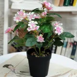Artificial Plant Potted Lilac Flower Green Plant Bonsai Decoration