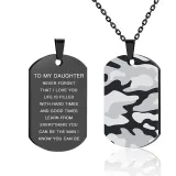 Inspirational Gift Birthday Gift To My Daughter Son Camouflage Keychain With Stainless Steel Key Chain Ring Keyrings From Mom Dad Never Forget That I Love You Forever