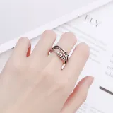 Silver Adjustable Anti Anxiety Rings Fidget Spinner Band Adjustable Stacking Spinning Worry Ring
