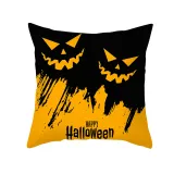 Halloween Holiday Cartoon Pumpkin Pillow Cushion Cover Pillowcase