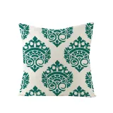 4PCS Home Cotton Decorative Geometry Leaves Throw Pillow Case Cushion Covers For Sofa Couch Bed Chair