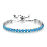 4mm Round Adjustable Crystal Birthstone Bracelet Gift For Mom Friends
