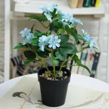 Artificial Plant Potted Lilac Flower Green Plant Bonsai Decoration