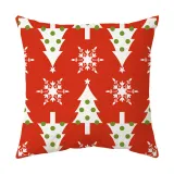 Christmas Cartoon Christmas Tree Pillowcase Printed Cushion Cover