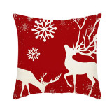 Home Decoration Christmas Elk Pillow Cushion Cover Pillowcase