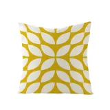 4PCS Home Cotton Decorative Geometry Leaves Throw Pillow Case Cushion Covers For Sofa Couch Bed Chair