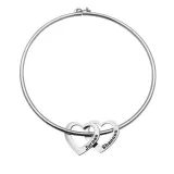 Hollow Out Heart Butterfly Button Bracelet with Name Engraved Custom Gift For Mom Friends