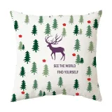 Christmas Cartoon Christmas Tree Pillowcase Printed Cushion Cover