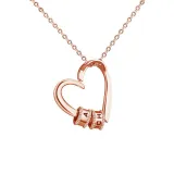 DIY Hollow Out Heart Bead Necklace with Name Engraved Custom Gift For Mom Friends