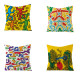 4PCS Home Cotton Decorative Graffiti Style Throw Pillow Case Cushion Covers For Sofa Couch Bed Chair