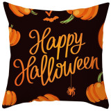 Halloween Holiday Pumpkin Pillowcase Home Gift Peach Skin Pillowcase