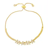 Mama Multicolor Letter Diamante Necklace Bracelet Mom Jewelry Set Gift For Mother's Day