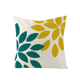 4PCS Home Cotton Decorative Geometry Leaves Throw Pillow Case Cushion Covers For Sofa Couch Bed Chair