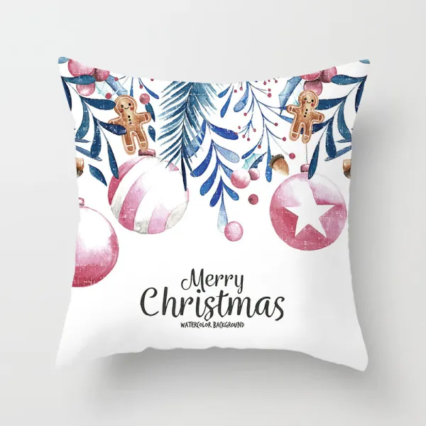 Home Decoration Christmas Tree Pillowcase Cartoon Printing Home Sofa Cushion Cover