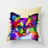 4PCS Home Cotton Decorative Colorful Animals Throw Pillow Case Cushion Covers For Sofa Couch Bed Chair