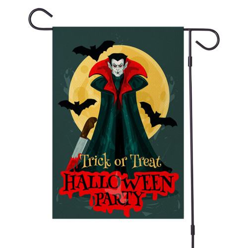 Happy Halloween Trick or Ttreat Garden Courtyard Flag