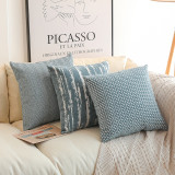 Simple Jacquard Pillow Case Fresh Green Blue Pillow Sofa Cushion Cover