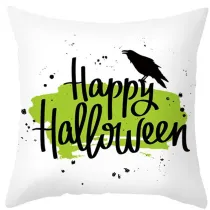 Halloween Holiday Letter Pillow Case Home Gift Peach Skin Pillow Case