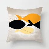 4PCS Fish Home Cotton Decorative Throw Pillow Case Cushion Covers