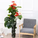 Artificial Plant Potted Anthurium Tree Green Plant Bonsai Decoration
