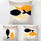 4PCS Fish Home Cotton Decorative Throw Pillow Case Cushion Covers