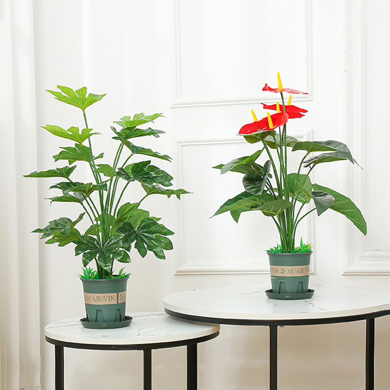 Artificial Plant Potted Anthurium Tree Green Plant Bonsai Decoration