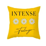 4PCS Home Cotton Decorative Throw Pillow Daisy Pttern Case Cushion Covers For Sofa Couch Bed Chair
