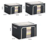 Storage Box Folding Dustproof for Bedroom Clothes Toys Storage