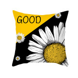 4PCS Home Cotton Decorative Throw Pillow Daisy Pttern Case Cushion Covers For Sofa Couch Bed Chair