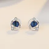 Silver Zircon Diamond Dream Planet Pendant Chain Jewelry Bracelet Earrings Necklaces Rings Jewelry Sets