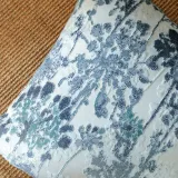 Floral Cut Pile Fabric Pillow Cover Embossed Stripes Throw Pillows Case